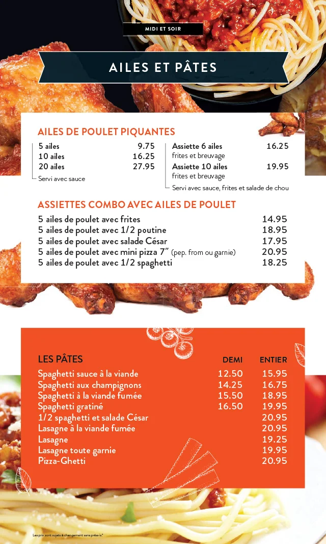 Menu Livraison - Page 2